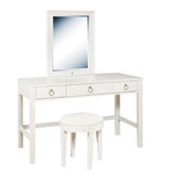 Samuel Lawrence Furniture Kids Three Drawer Vanity Desk and Upholstered Stool Set S458-414-SAMUEL-LAWRENCE S458-414-SAMUEL-LAWRENCE