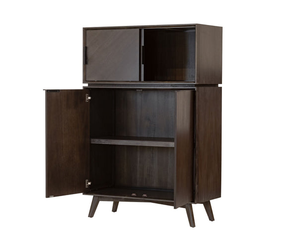 VIG Furniture Modrest Roger - Mid-century Tall Buffet VGWDSANTI-DK-BRN