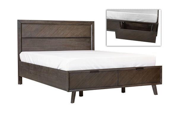 VIG Furniture Modrest Roger - Queen Mid-century Acacia Bed VGWDROGER-BRN-BED-Q