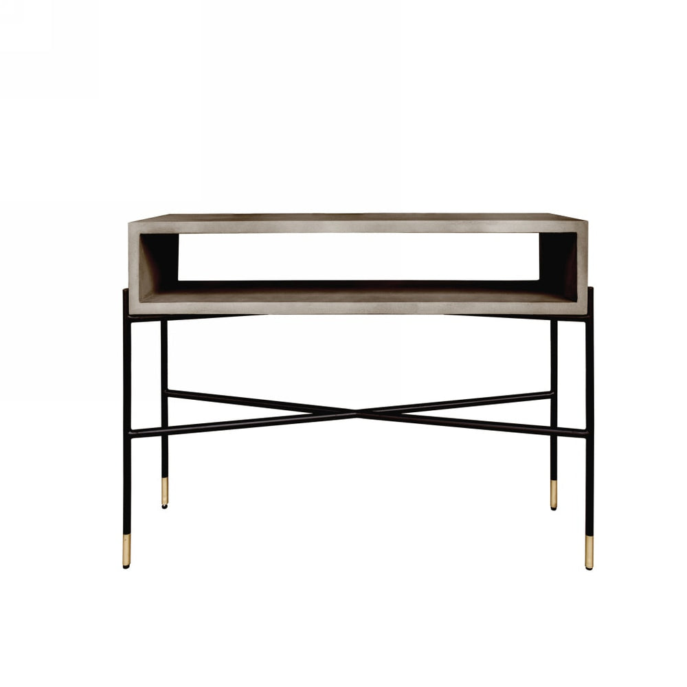 VIG Furniture Modrest Walker Modern Concrete & Metal Console Table VGLBROKYCS-113