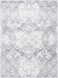 Roma ROM-2305 Cottage Polypropylene Rug ROM2305-9123 Medium Gray, Light Gray, White 100% Polypropylene 9' x 12'3"