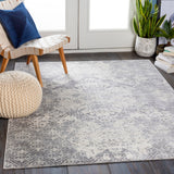 Roma ROM-2305 Cottage Polypropylene Rug ROM2305-9123 Medium Gray, Light Gray, White 100% Polypropylene 9' x 12'3"