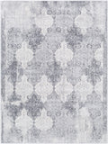 Roma ROM-2316 Traditional Polypropylene Rug ROM2316-9123 Medium Gray, Light Gray, White 100% Polypropylene 9' x 12'3"