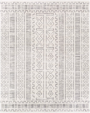Roma ROM-2328 Global Polypropylene Rug ROM2328-71010 White, Light Gray, Medium Gray 100% Polypropylene 7'10" x 10'
