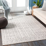 Roma ROM-2328 Global Polypropylene Rug ROM2328-9123 White, Light Gray, Medium Gray 100% Polypropylene 9' x 12'3"