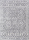 Roma ROM-2330 Global Polypropylene Rug ROM2330-9123 Medium Gray, Light Gray, White 100% Polypropylene 9' x 12'3"