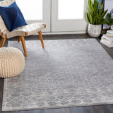 Roma ROM-2330 Global Polypropylene Rug ROM2330-9123 Medium Gray, Light Gray, White 100% Polypropylene 9' x 12'3"