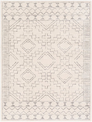 Roma ROM-2331 Global Polypropylene Rug ROM2331-9123 White, Medium Gray 100% Polypropylene 9' x 12'3"