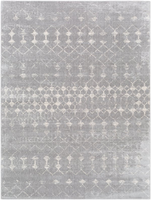 Roma ROM-2333 Global Polypropylene Rug ROM2333-9123 Medium Gray, White 100% Polypropylene 9' x 12'3"