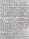 Roma ROM-2333 Global Polypropylene Rug ROM2333-9123 Medium Gray, White 100% Polypropylene 9' x 12'3"