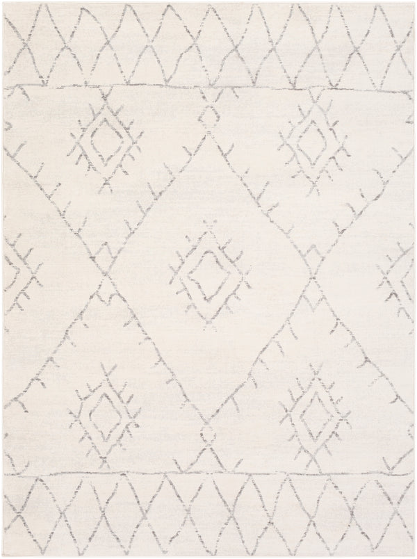 Roma ROM-2337 Global Polypropylene Rug ROM2337-9123 White, Medium Gray 100% Polypropylene 9' x 12'3"