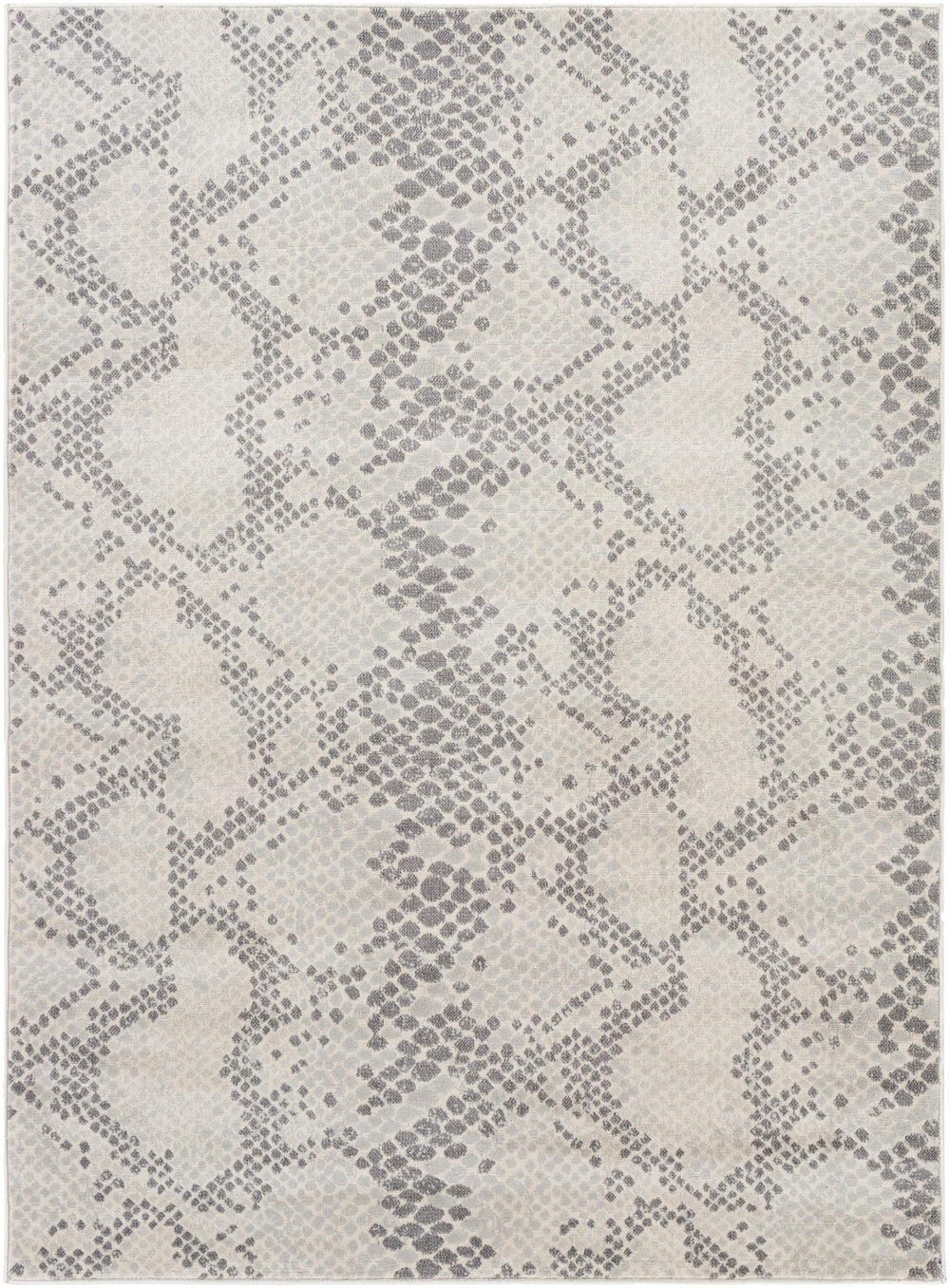 Roma ROM-2369 Modern Polypropylene Rug ROM2369-9123 Medium Gray, Cream, Light Gray, Charcoal 100% Polypropylene 9' x 12'3"