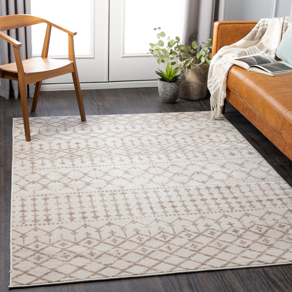 Roma ROM-2378 Global Polypropylene Rug ROM2378-9123 Cream, Camel 100% Polypropylene 9' x 12'3"
