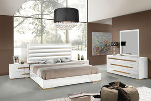 VIG Furniture Nova Domus Juliet Italian Modern White & Rosegold Mirror VGACJULIET-MIR