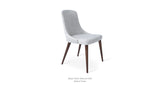 Romano Contemporary Upholstered Chair with Solid Beech Walnut Legs for Home and Commercial Use