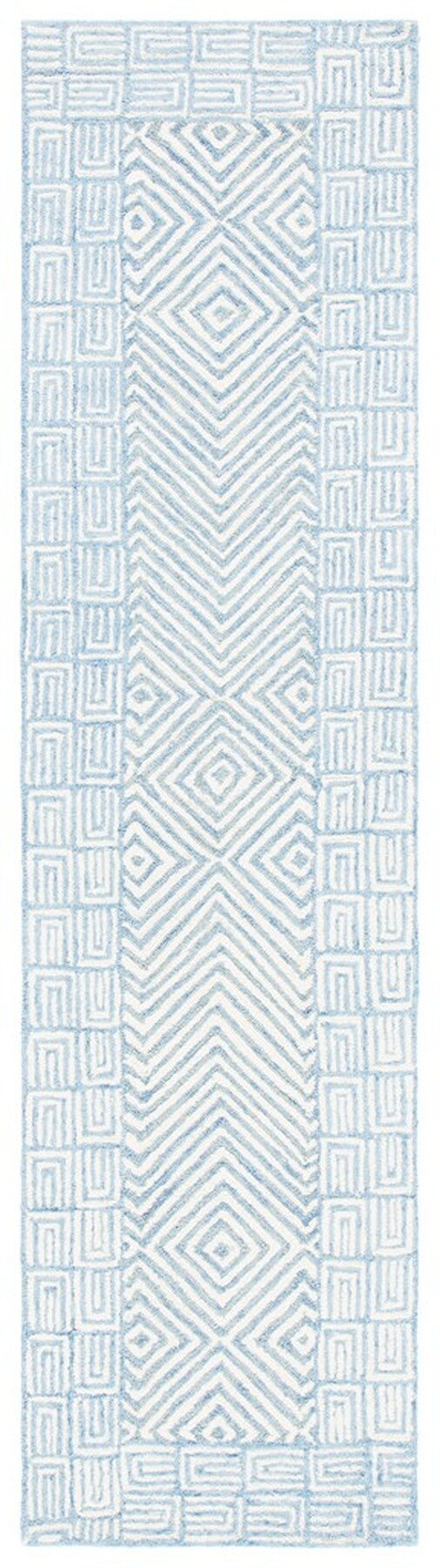 Safavieh Roslyn 353 Handtufted 100% Wool Rug Light Blue / Ivory ROS353M-9