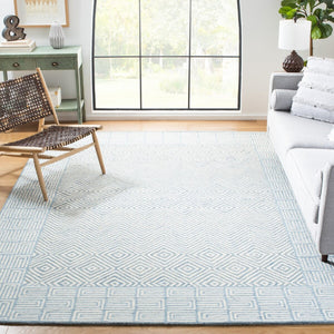 Safavieh Roslyn 353 Handtufted 100% Wool Rug Light Blue / Ivory ROS353M-9