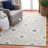 Roslyn 601  Hand Tufted 100% Wool Rug Ivory / Blue