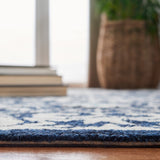 Roslyn 603  Hand Tufted 100% Wool Rug Navy / Light Blue