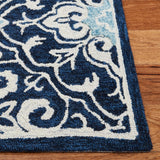 Roslyn 603  Hand Tufted 100% Wool Rug Navy / Light Blue