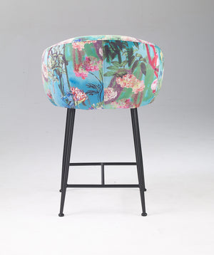 VIG Furniture Modrest Roxann - Modern Counter Stool in Funky Velvet VGEU-MC-9292CH-A-C-BS