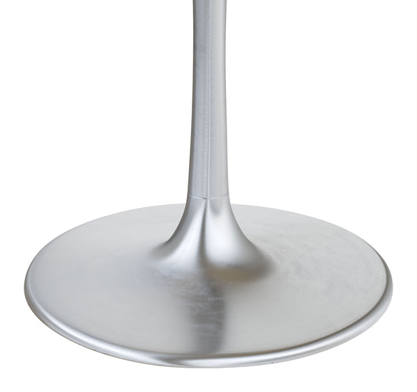 Zuo Modern Star Marble, MDF, Iron, Aluminum Modern Commercial Grade Dining Table Gray, Silver Marble, MDF, Iron, Aluminum