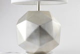 Bethel Silver Table Lamp in Metal & Crystal