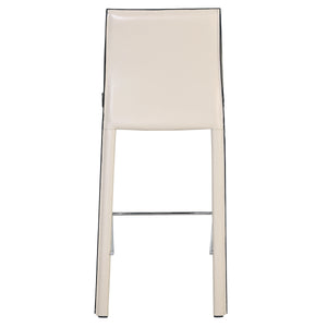 Gervin Recycled Leather Counter Stools - Set of 2, Modern Minimalist Design for Kitchen Comfort