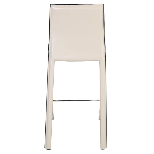 Gervin Recycled Leather Counter Stools - Set of 2, Modern Minimalist Design for Kitchen Comfort