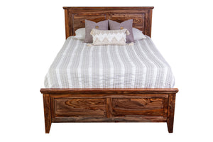 Porter Designs Sonora Solid Sheesham Wood King Natural Bed Brown 04-116-17-7720-KIT