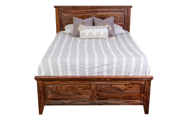 Porter Designs Sonora Solid Sheesham Wood King Natural Bed Brown 04-116-17-7720-KIT