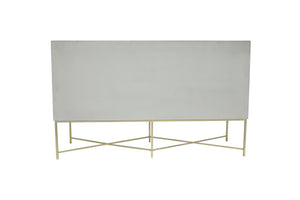 Porter Designs Mondrian Solid Handcarved Wood Transitional Cabinet Gray 07-125-06-26130