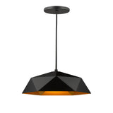 Bethel Black Single Pendant Lighting in Metal