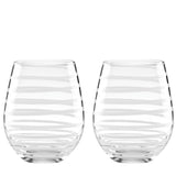 Kate Spade Charlotte Street 2-Piece Stemless Wine Glass Set 871219 871219-LENOX
