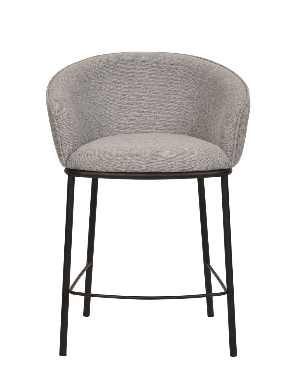 VIG Furniture Modrest Rumi - Modern Grey Counter Stool VGFH-0119175-CG-BS
