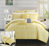 Sicily Yellow Queen 8 Piece Comforter Set