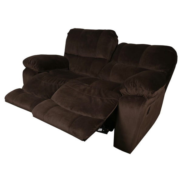 Porter Designs Ramsey Microfiber Dual seat Transitional Reclining Love Brown 03-112C-02B-6012
