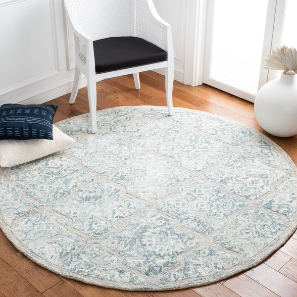Safavieh Restoration Vintage 116 Hand Tufted 50% Wool and 50% Viscose Pile Rug RVT116M-8