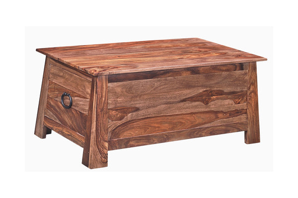 Porter Designs Kalispell Solid Sheesham Wood Natural Coffee Table Gray 05-116-12-2439