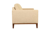 Porter Designs Oakley Wood Trim Contemporary Loveseat Cream 01-216C-02-4038