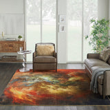 Nourison Le Reve LER07 Artistic Machine Made Tufted Indoor only Area Rug Red/Multicolor 7'9" x 9'9" 99446494825