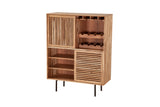 Bauhaus Solid Acacia Wood Modern Bar