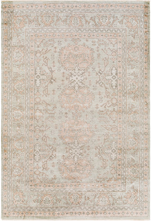 Royal RYL-2302 Traditional Viscose Rug RYL2302-69 Sage, Khaki, Charcoal, Beige 100% Viscose 6' x 9'