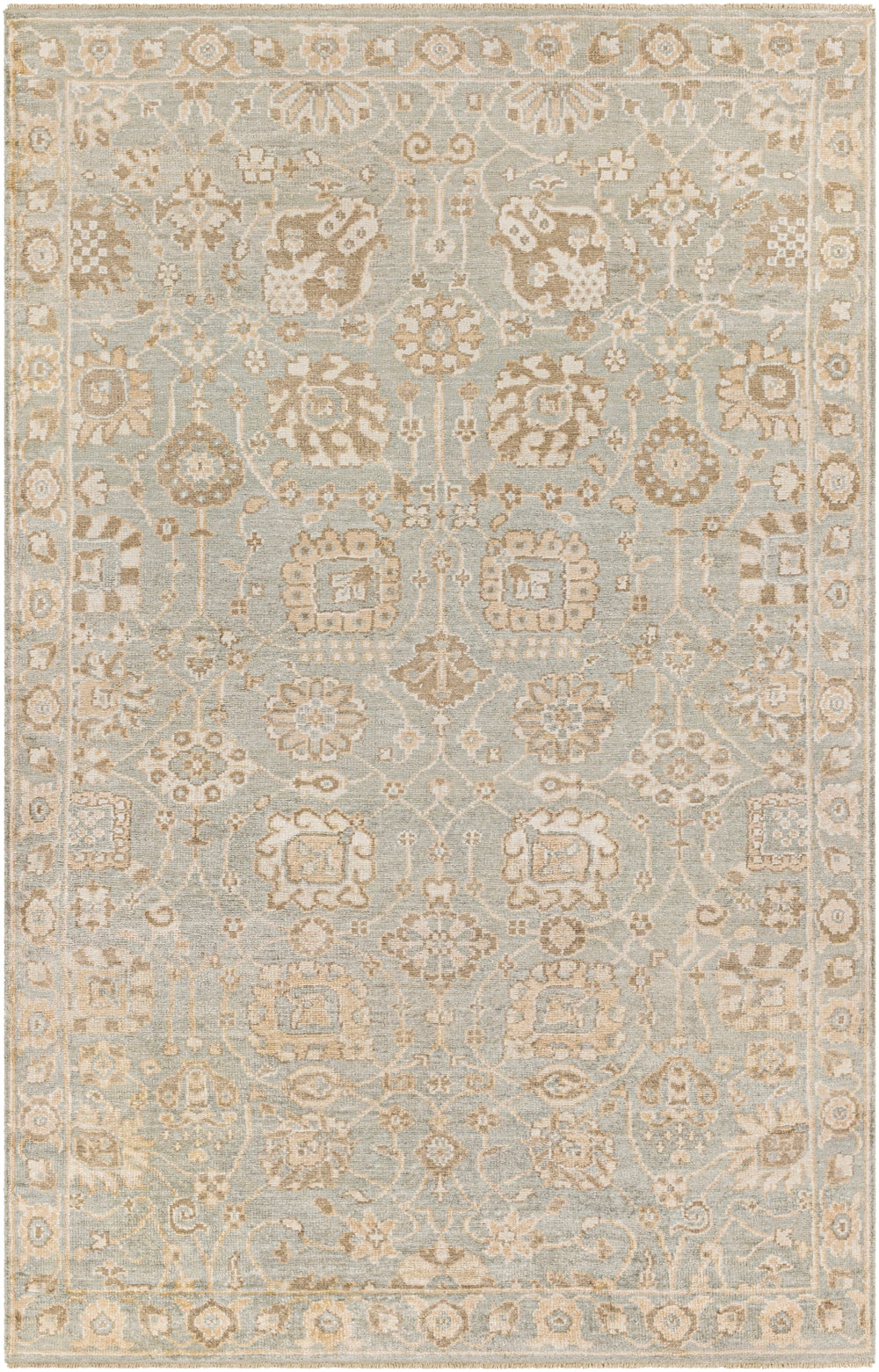 Royal RYL-2304 Traditional Viscose Rug RYL2304-912 Sage, Butter, Khaki, Beige 100% Viscose 9' x 12'