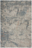 Nourison Rustic Textures RUS15 Rustic Machine Made Power-loomed Indoor only Area Rug Light Grey/Blue 6' x 9' 99446089175