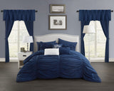 Avila Navy King 20pc Comforter Set