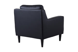 Porter Designs Lazio High Quality Leather Modern Chair Black 02-204C-03-5990