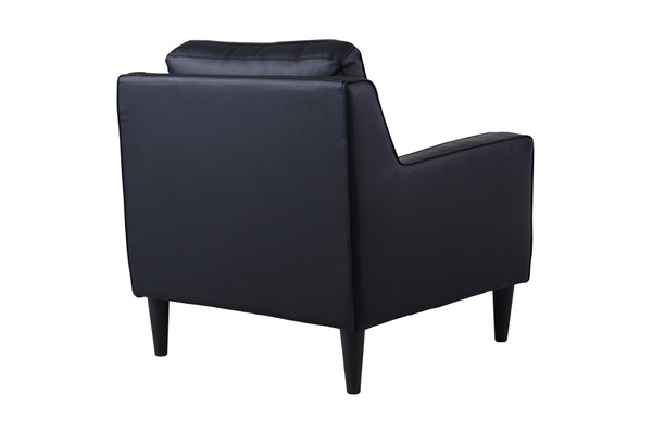Porter Designs Lazio High Quality Leather Modern Chair Black 02-204C-03-5990