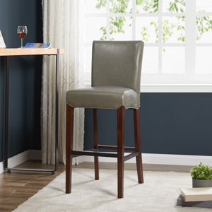Milton Bar Stool - Stylish Bonded Leather Design with Solid Birch Frame for Modern Home Interiors