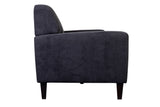 Porter Designs Evan Soft Textured Microfiber Contemporary Sofa Gray 01-195-01-8131